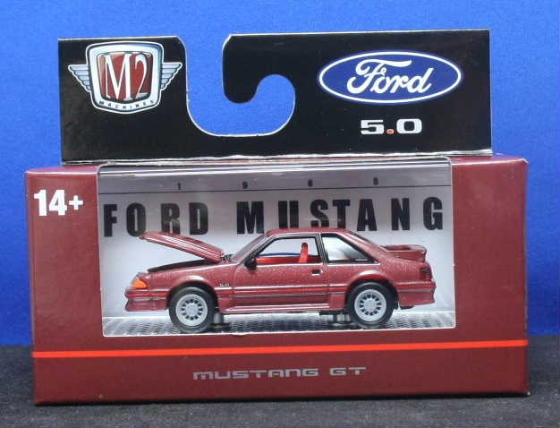 1/64 M2マシーン 1988 フォード・マスタング Ford Mustang GT - Medium Cabernet Metallic ●_画像1