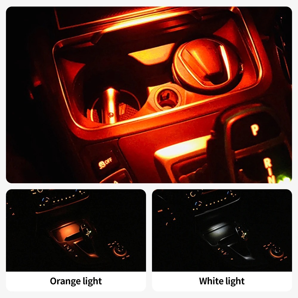 送料無料！ F30 F32 bmw 3 シリーズ 内部雰囲気 装飾ランプ 中央制御アームレストボックス照明 オレンジ　白　ライト_画像1