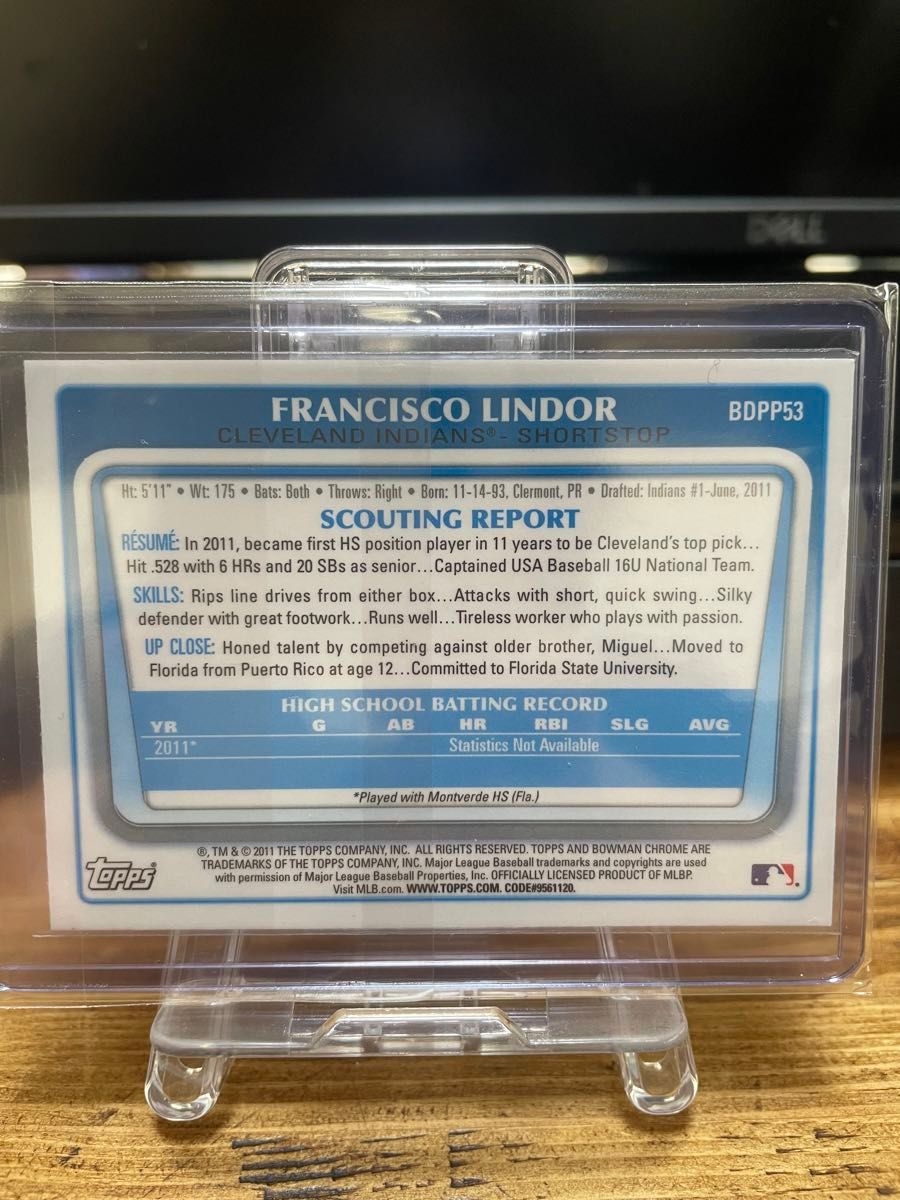 FRANCISCO LINDOR フランシスコ・リンドーア◆入手困難！希少な1st Bowman Chrome！ Topps