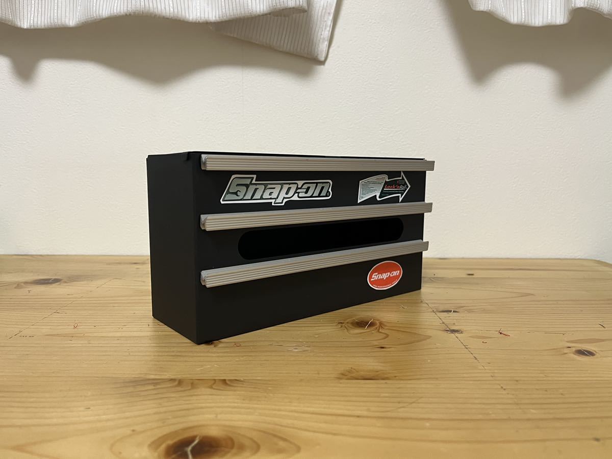 [ unused ] steel made tissue case tool box cabinet tool box magnet black 