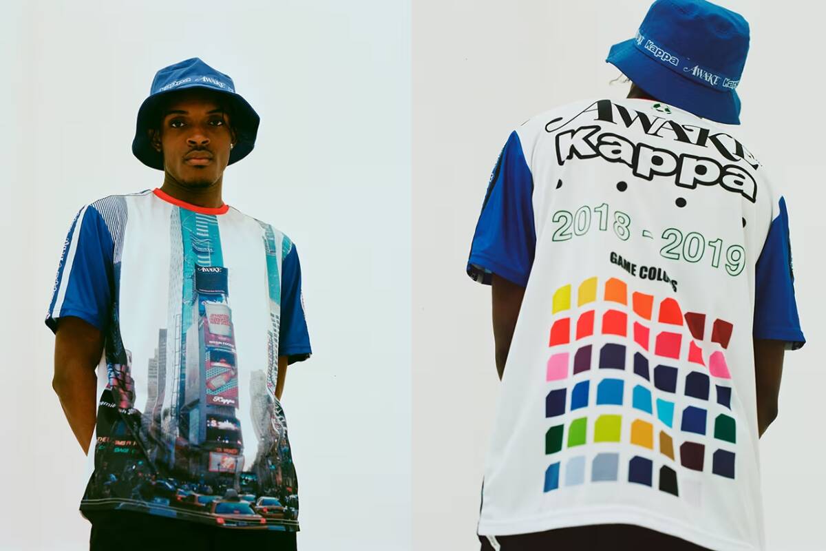 ￠新品タグ付◇ AWAKE NEW YORK アウェイク × KAPPA カッパ Soccer Jersey サッカージャージ ゲームシャツ L_画像1