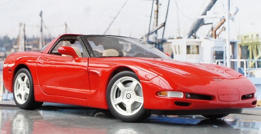 UT 1/18 1998 シボレー コルベット タルガトップ C5 5代目 前期型 赤 Chevrolet Chevy Corvette 現状品 送料無料_画像4