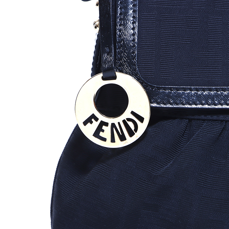 フェンディ FENDI ハンドバッグ ズッカ柄 キャンバス ブラック_画像7