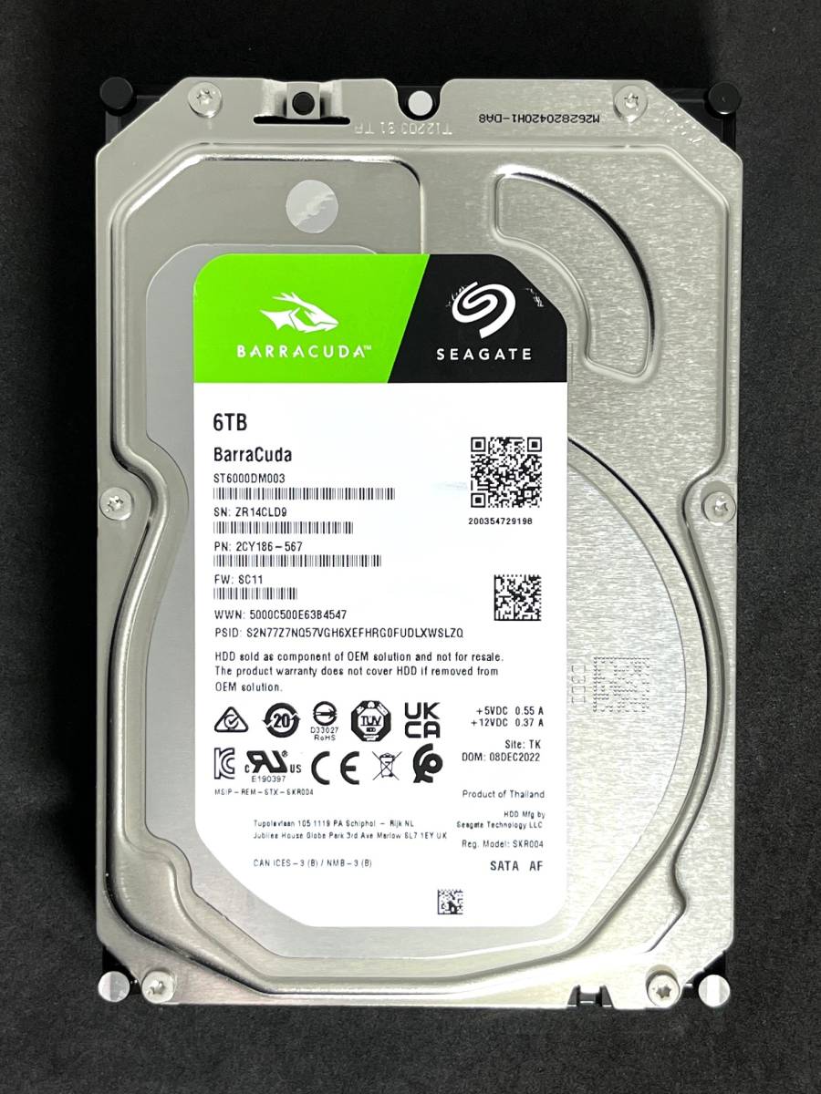 動作保証☆HDD 3.5インチ内蔵 6TB 6000GB Seagate ST6000DM003 動作保証☆HDD 3.5インチ内蔵 6TB 6000GB Seagate ST6000DM003