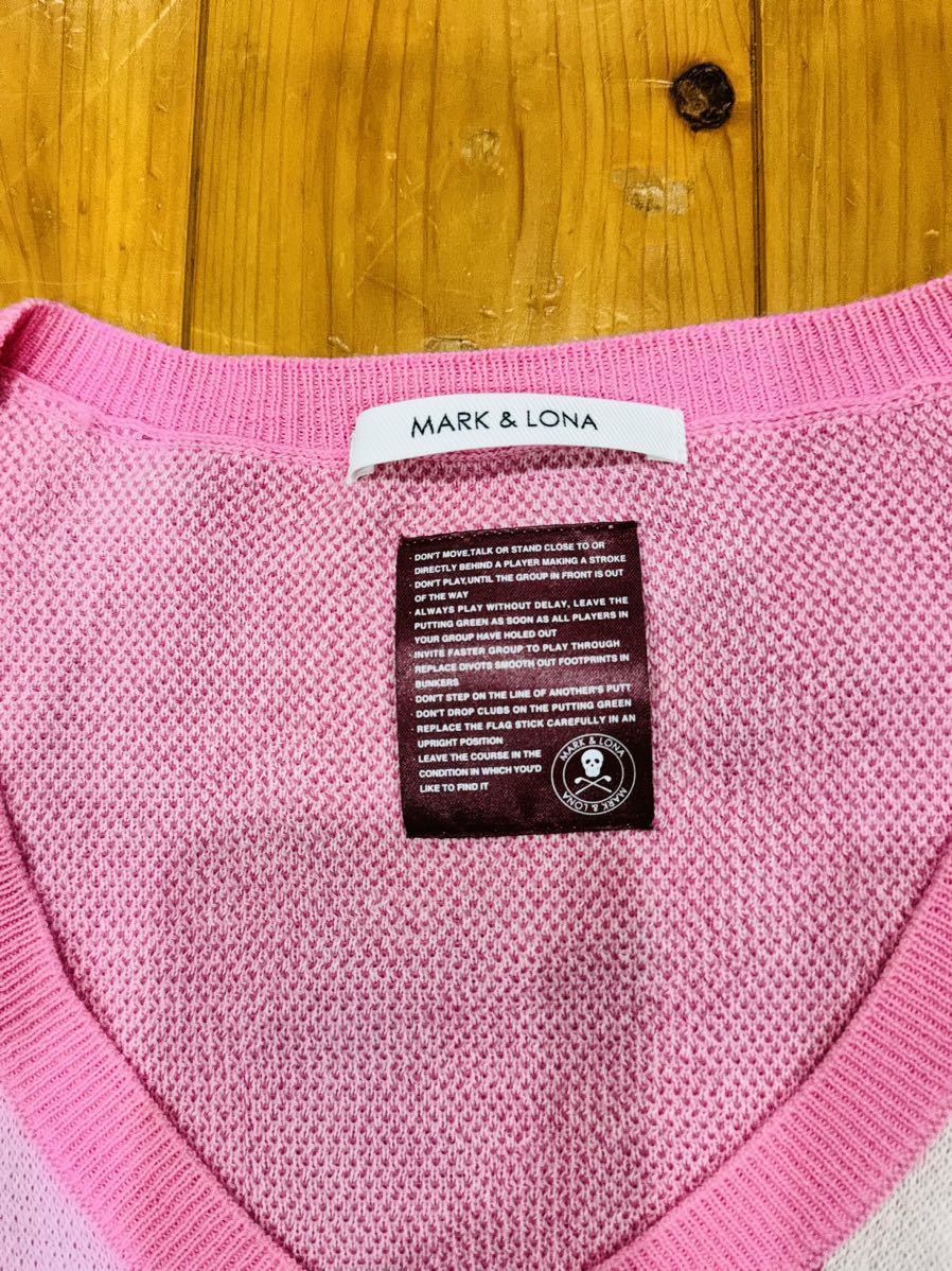 MARK&LONA Mark and rona вязаный свитер камуфляж Skull розовый L размер 