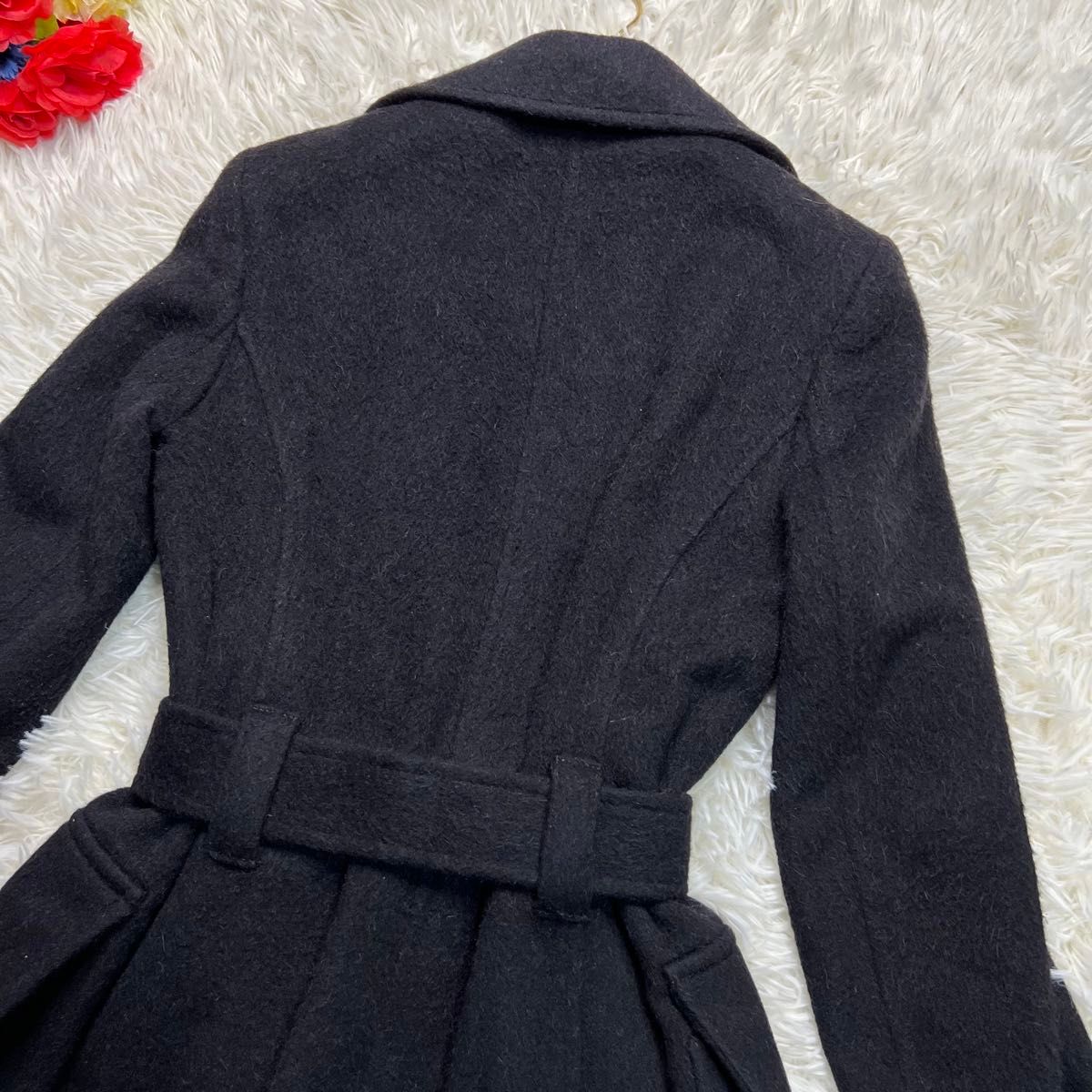 最高級 DOLCE&GABBANA チェスターコート レディース L 黒 ウール 最高級 DOLCE&GABBANA チェスターコート レディース L 黒 ウール