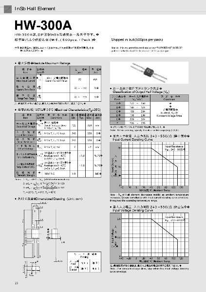 高感度ホール素子 旭化成電子 HW-300A （１０個セット）_画像2