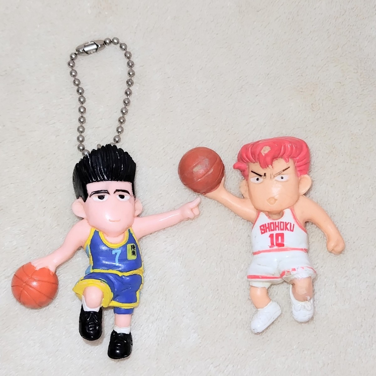 スラムダンク SLAMDUNK キーホルダー フィギュア 桜木花道 仙道彰 バスケ バスケットボール 当時物 中古 送料無料 M2