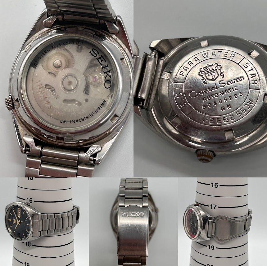 【K-31】　シチズン　クリスタルセブン　可動品　ベルト社外　セイコー　SEIKO5　AUTOMATIC _画像10