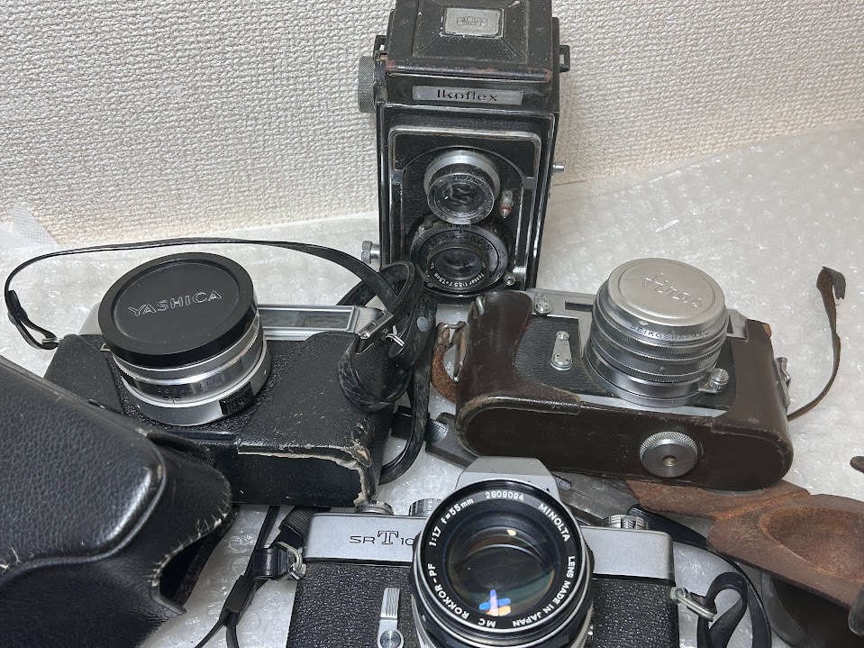 【J-30】　カメラ　YASHICA Canon PENTAX PETRI minolta Konica IKO flex Aires FFT AE-1 SRT101 EOS630 MZ-5 など　おまとめ　動作未確認_画像5