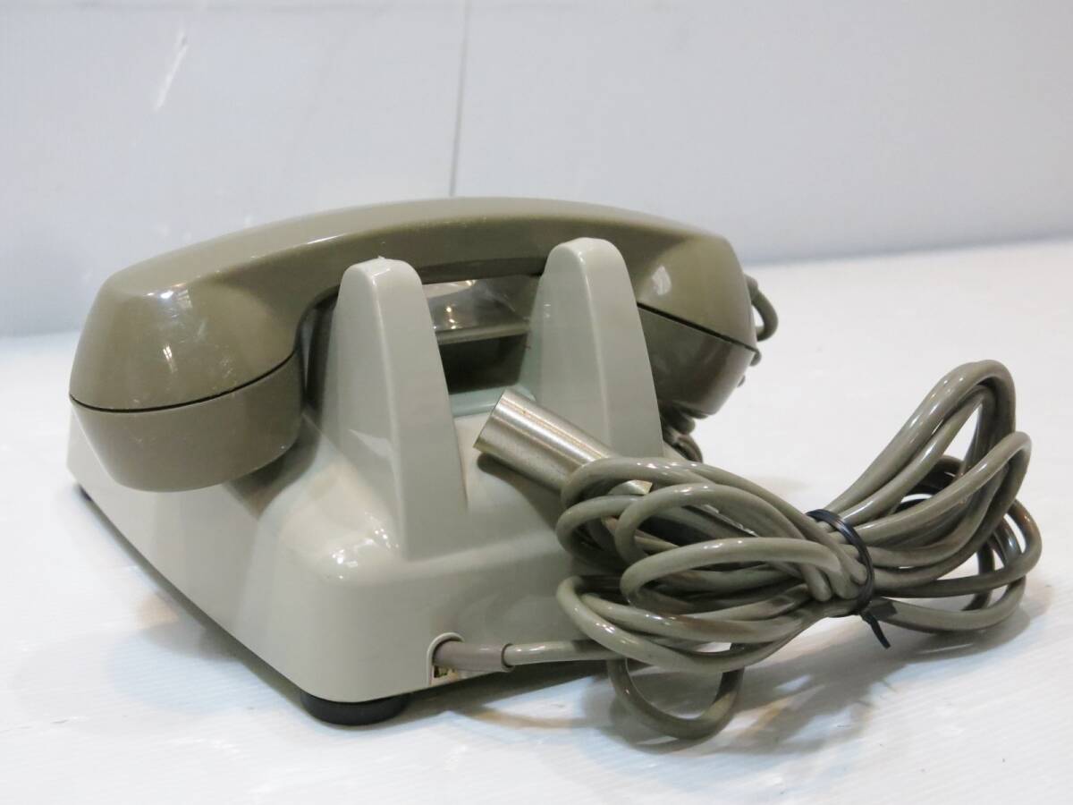 ◇荒川通信 電話機 650-A1 黒電話 ダイヤル式 グレー◇3K260の画像5