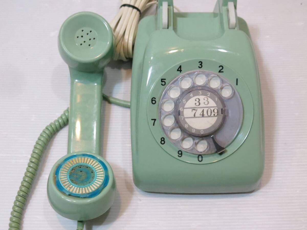 ◇日本電信電話 電話機 601-A2 緑電話/黒電話 ダイヤル式◇3K261の画像3