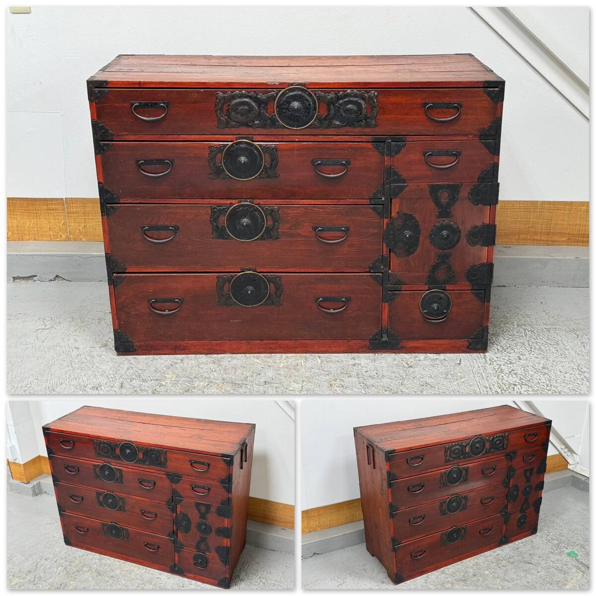 T652☆仙台箪笥　時代箪笥　和箪笥　和家具　和モダン　和家具　アンティーク