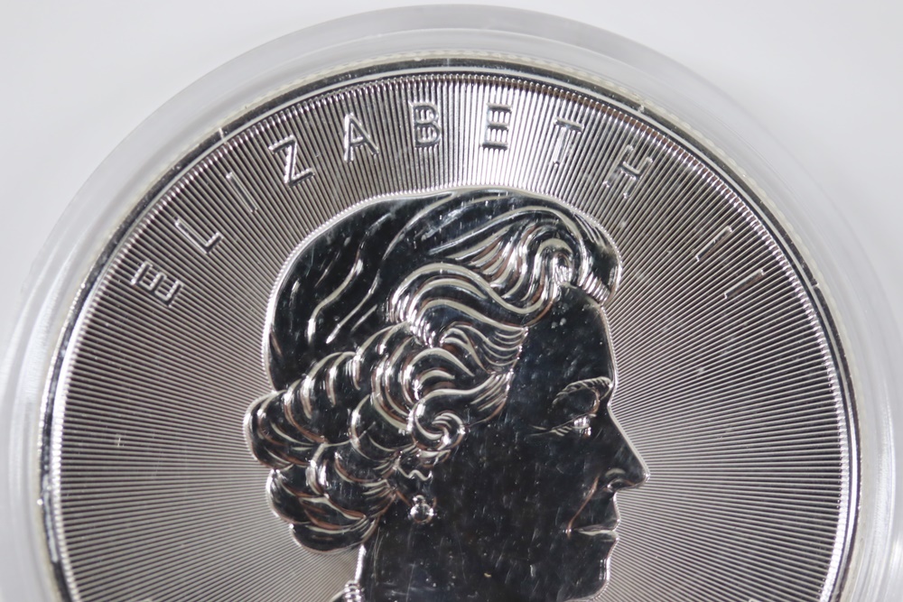 カナダ　2021年　メイプルリーフ　銀貨　1OZ　31.1ｇ　エリザベス　シルバーコイン　1オンス　①_画像4