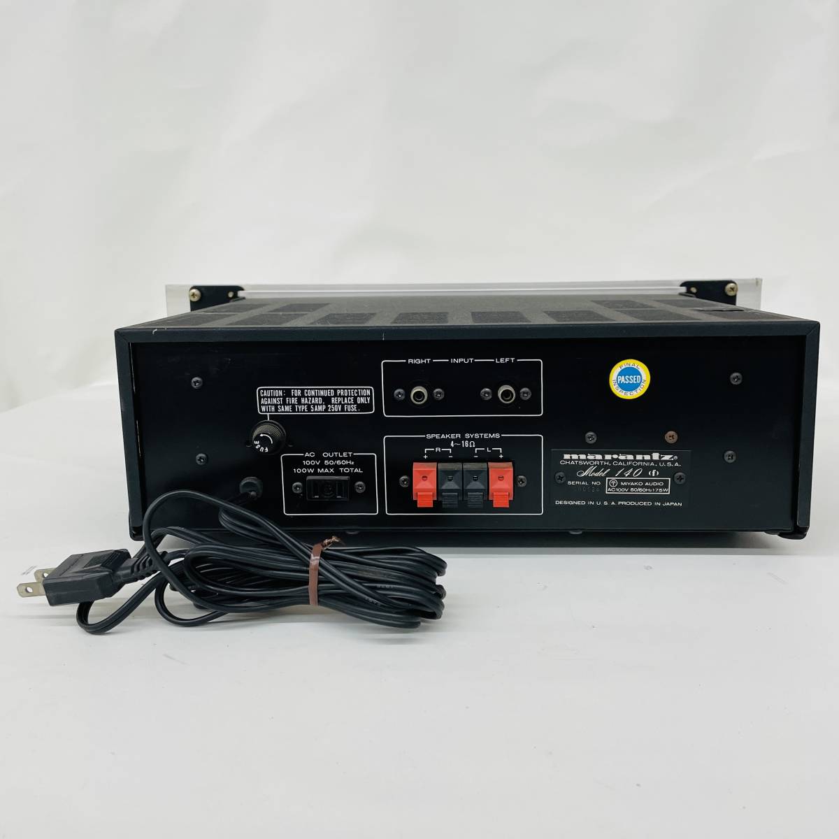 【ジャンク品】【送料無料】Marantz パワーアンプ Model 140 プリアンプ Model 3200 ※2400010324406/2400010324413の画像7