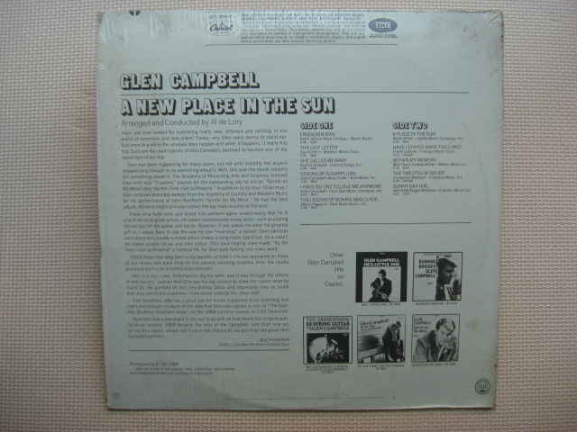 ＊【LP】GLEN CAMPBELL／A NEW PLACE IN THE SUN（ST2907）（輸入盤）シュリンク付の画像3