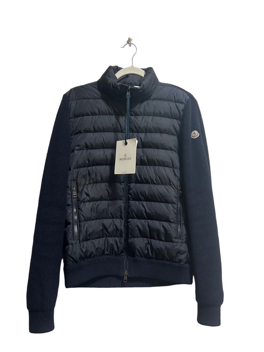 MONCLER モンクレール　ハイブリッドダウンニットカーディガン　M ネイビー　定価:¥149,600