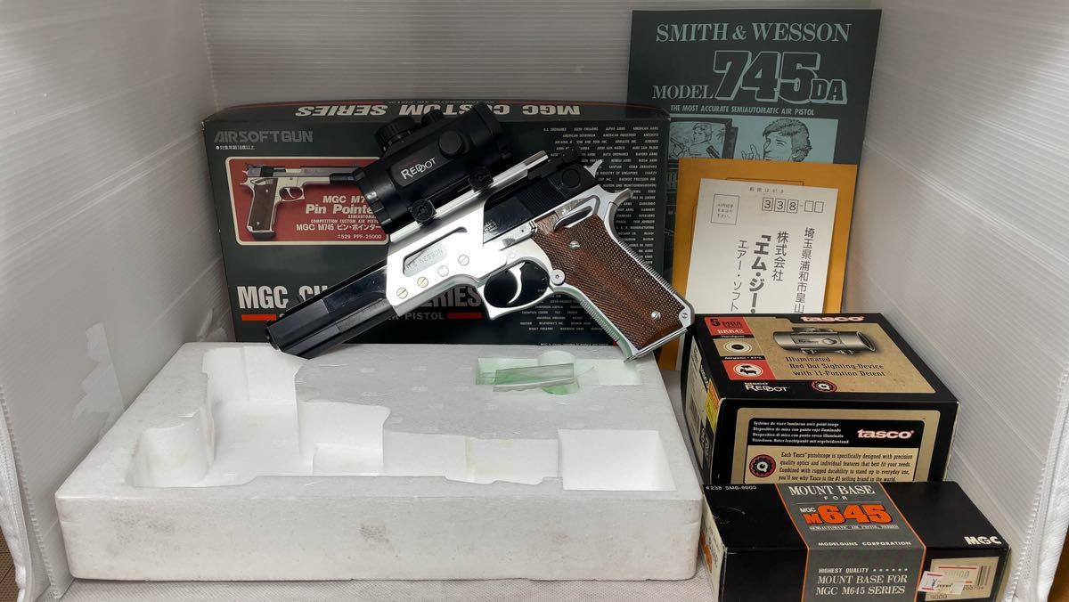 絶版】【定価45 800円】MGC 固定スライドガスガン S&W M745 ピン 絶版】【定価45 800円】MGC 固定スライドガスガン S&W M745 ピン
