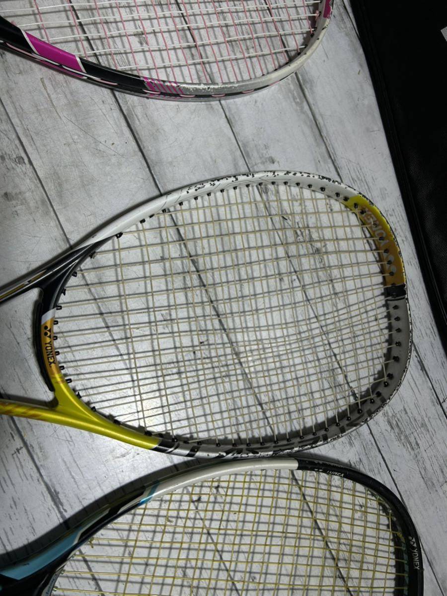24D02-42N：テニスラケット 4本まとめ ヨネックス など　中古現状品_画像7