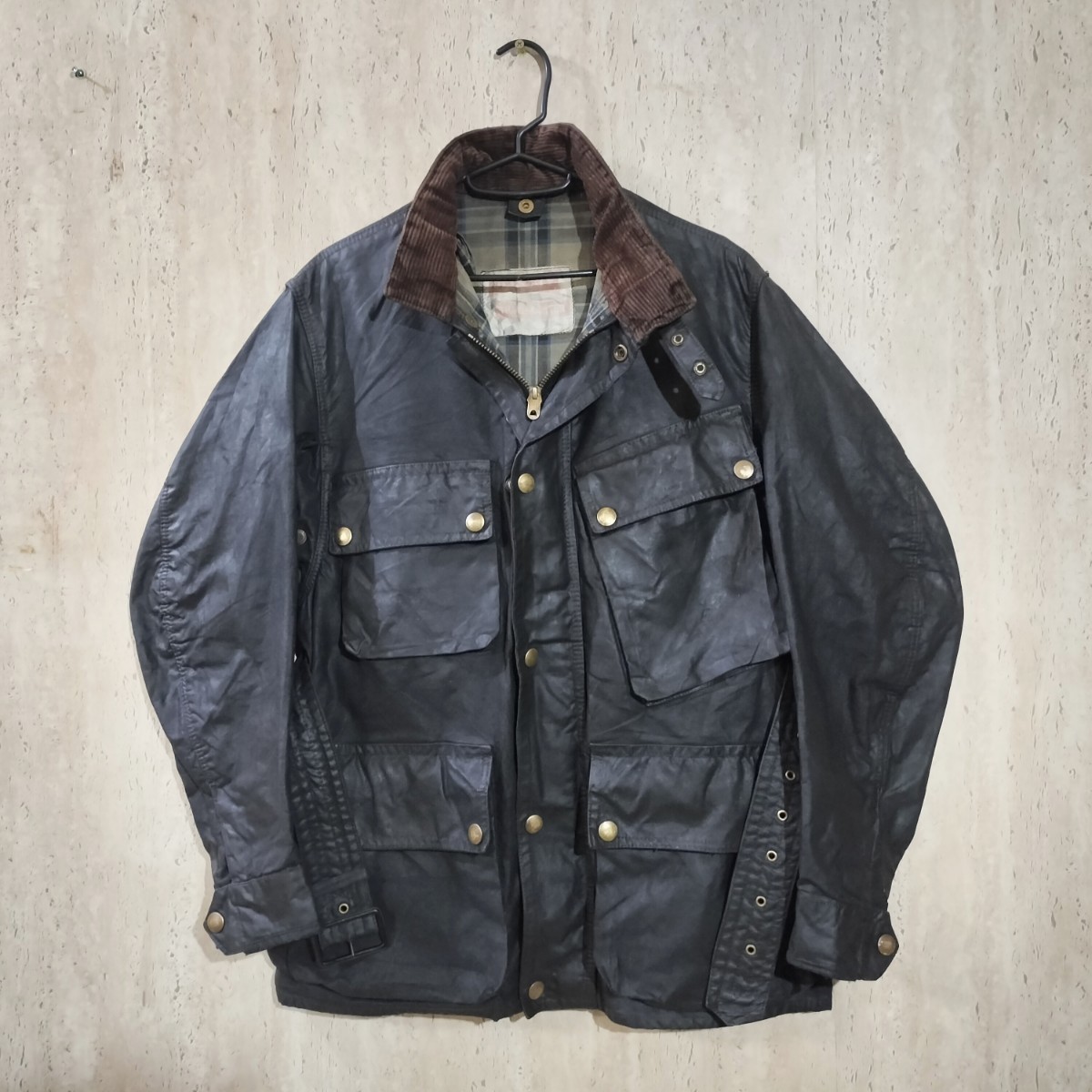 50s Belstaff Trialmaster Flag Tag 36 ベルスタッフ トライアルマスター チェッカーフラッグタグ バブアー インターナショナル  の画像1