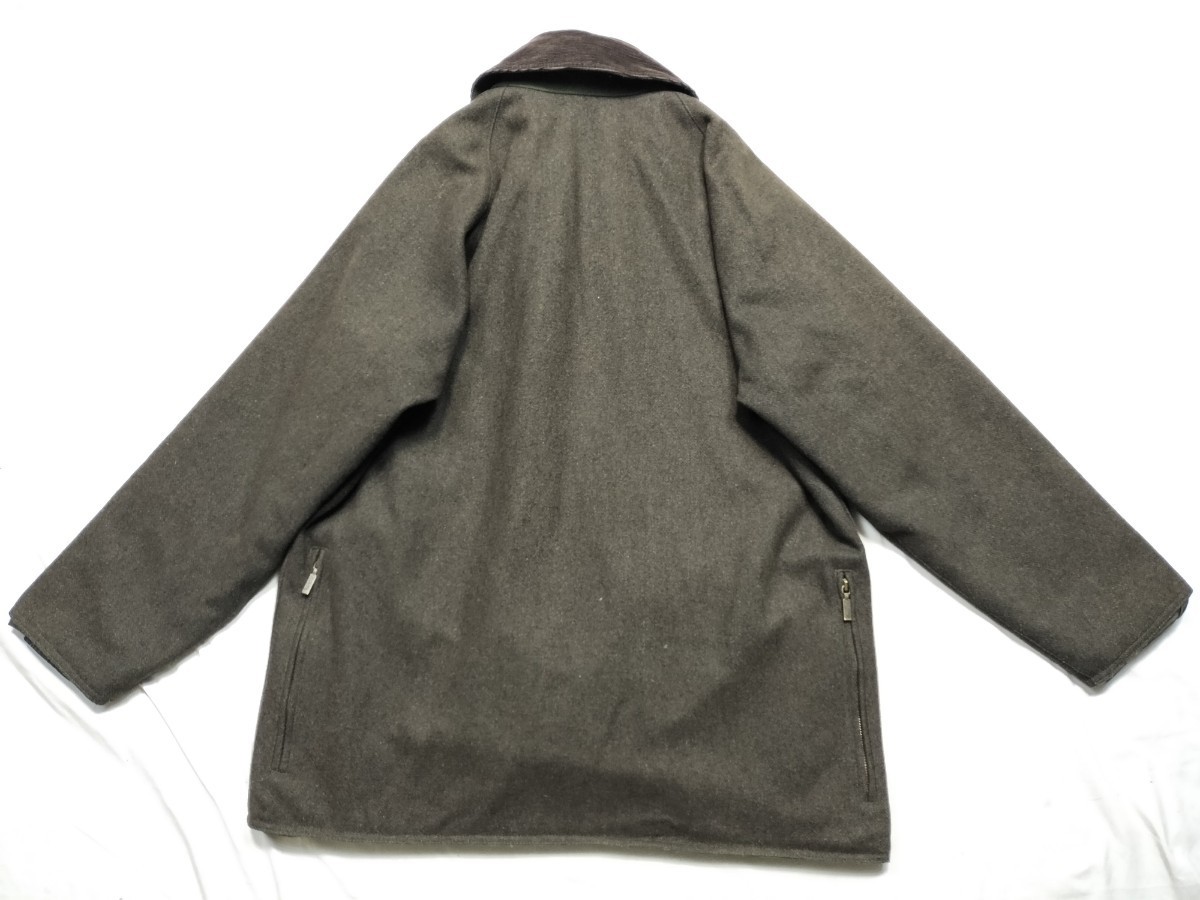 00s Barbour wool beaufort　オリーブグリーン　L バブアー　ウール　ビューフォート_画像7