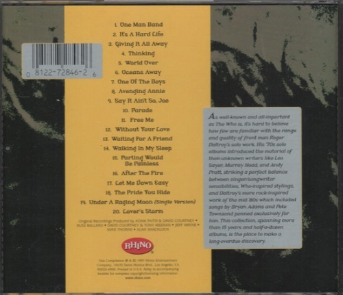 Roger Daltrey - Martyrs & Madmen: The Best of / US 1CD / ロジャーダルトリー / the WHO_画像2