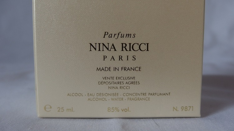 香水　Nina Ricci EMB-77477 Parfums　EAU DE TOILETTE / 25ml 85 FL.OZ / ニナリッチ_画像2