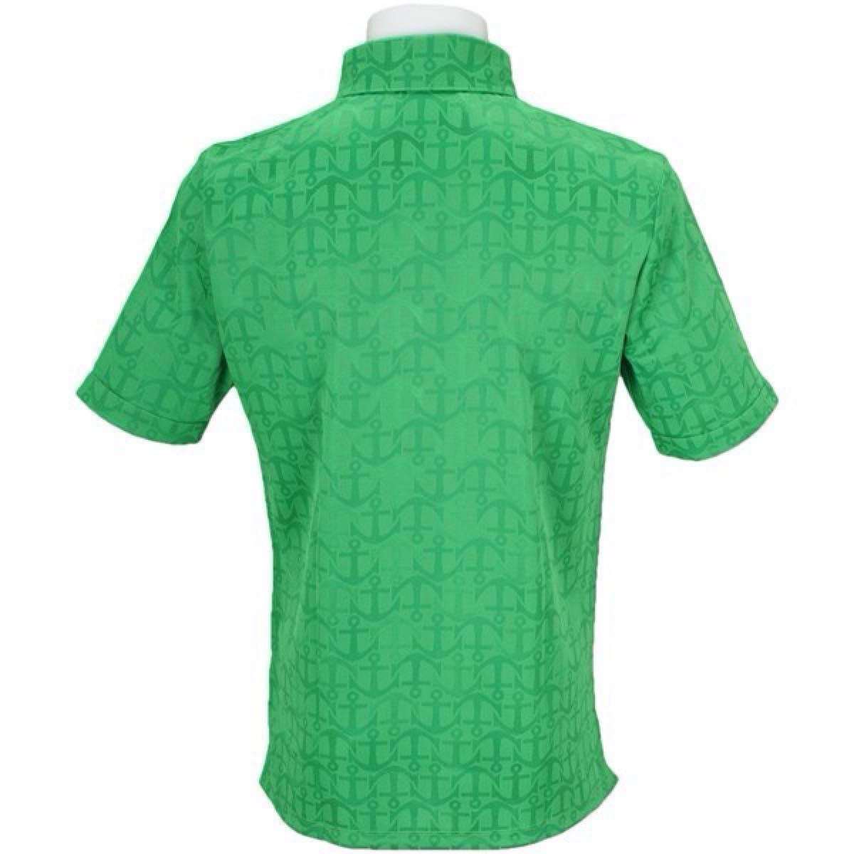 KAPPA GOLF ATTIVO アンカー柄半袖ポロシャツ／GREEN／Mサイズ☆消臭・吸汗・速乾