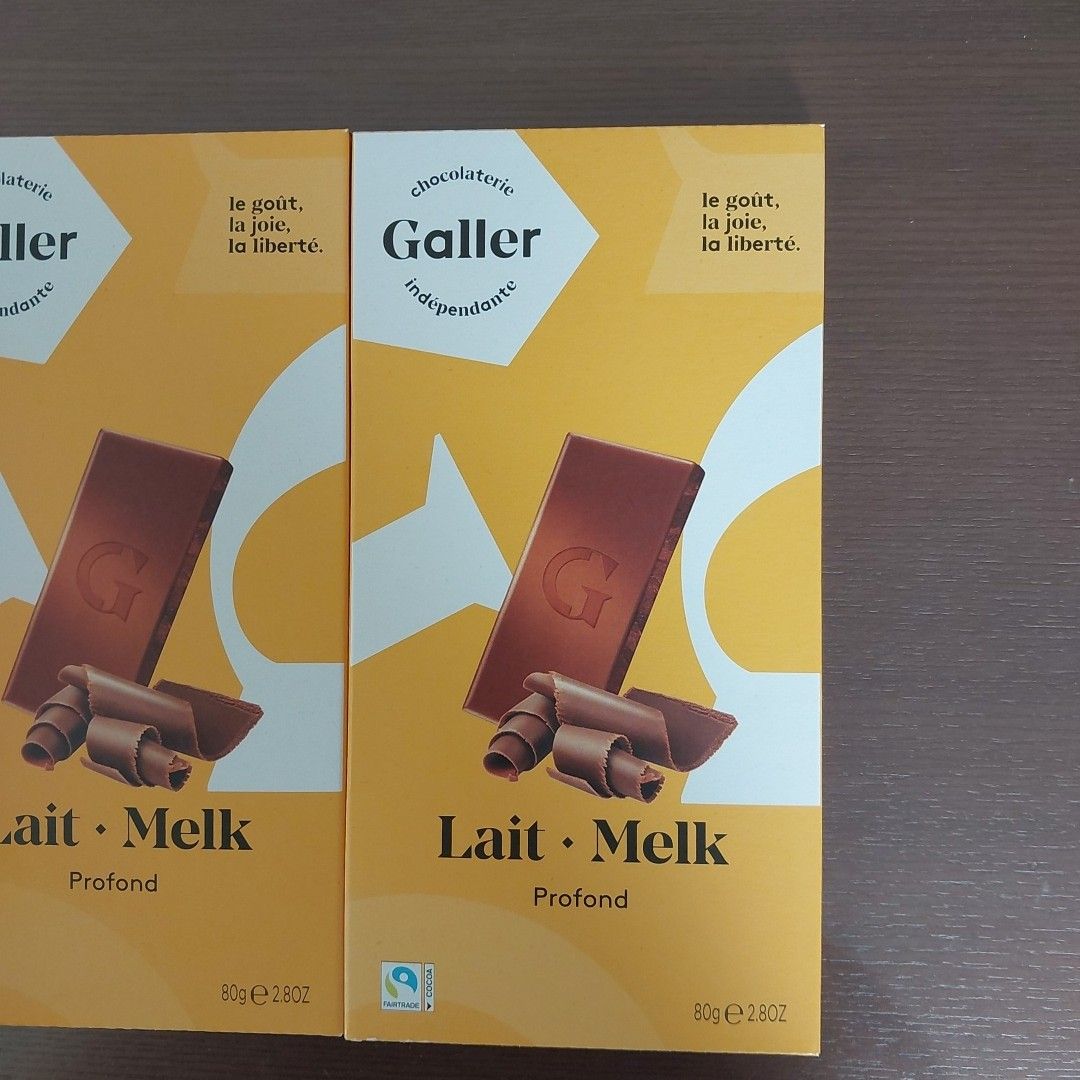 Galler (ガレー) ベルギー王室御用達 チョコレート TABLET タブレット 80G*2枚セット (ミルクチョコレート)
