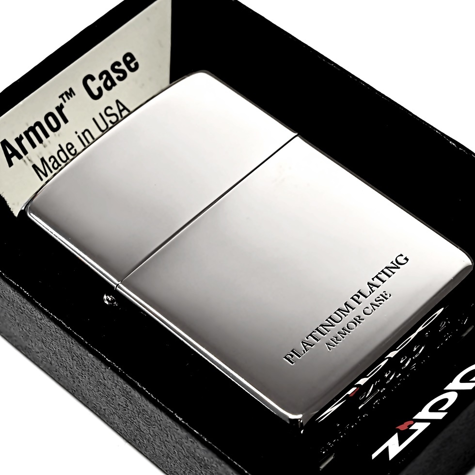 ZIPPO アーマープラチナチタン サイドアーマーロゴ 重厚 ジッポー ライター_画像7