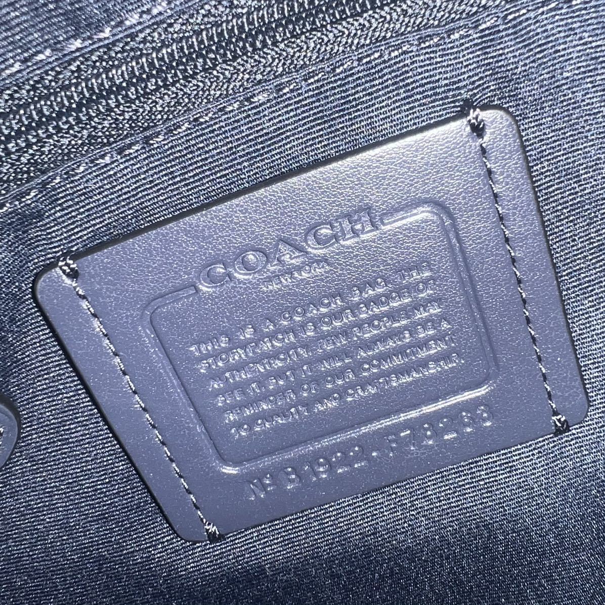 [ free shipping ][ unused ]coach Coach 2way Boston bag signature leather navy blue navy handbag shoulder bag leather 