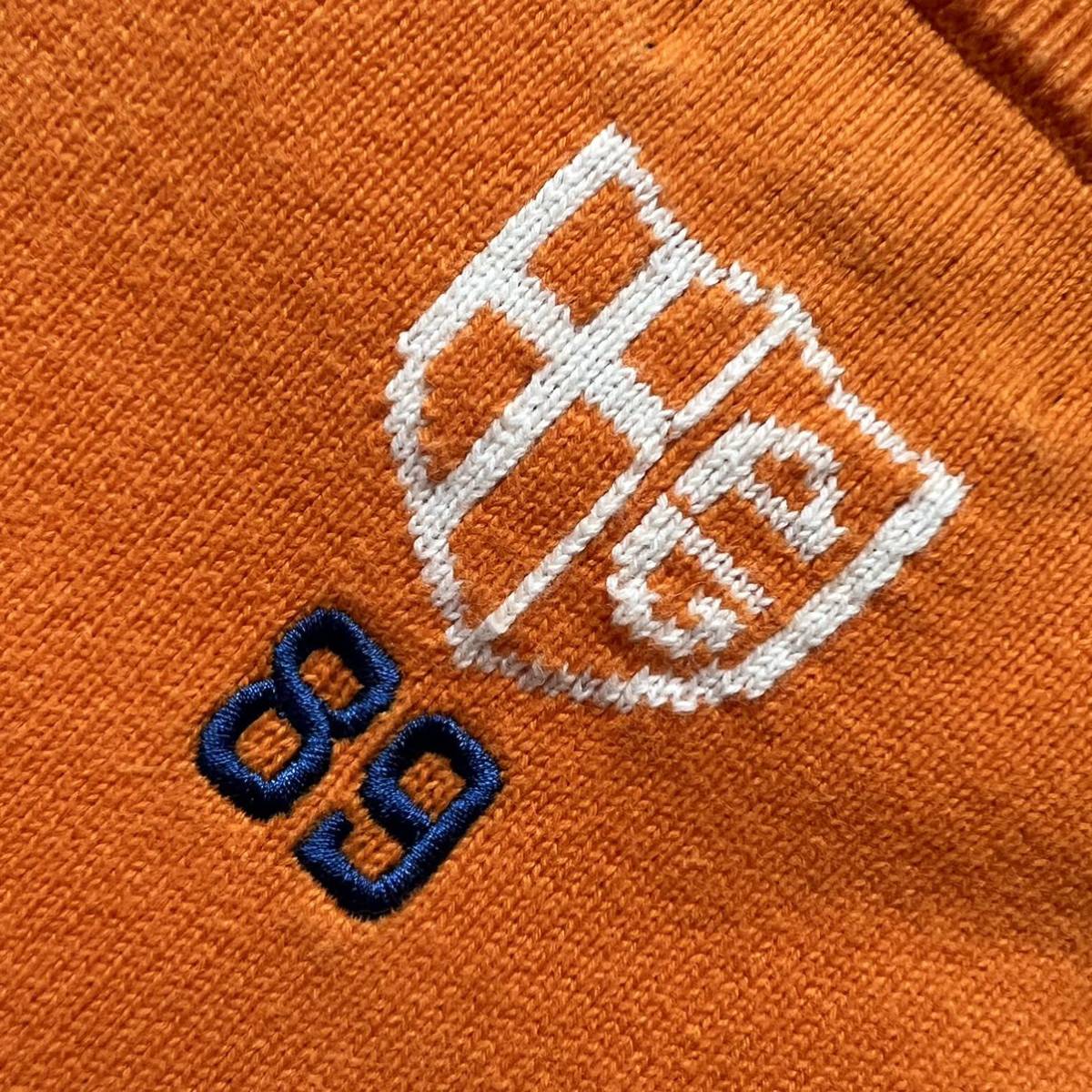 【送料無料】Pearly Gates パーリーゲイツ　ニット　セーター　オレンジ　レディース　近年モデル　1 M ゴルフ　GOLF エンブレム
