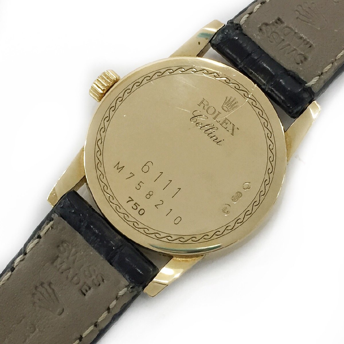 稼働品!!希少!!K18!!電池交換済!!ROLEX/ロレックス 6111 チェリーニ レディース クォーツ ウォッチ_画像3