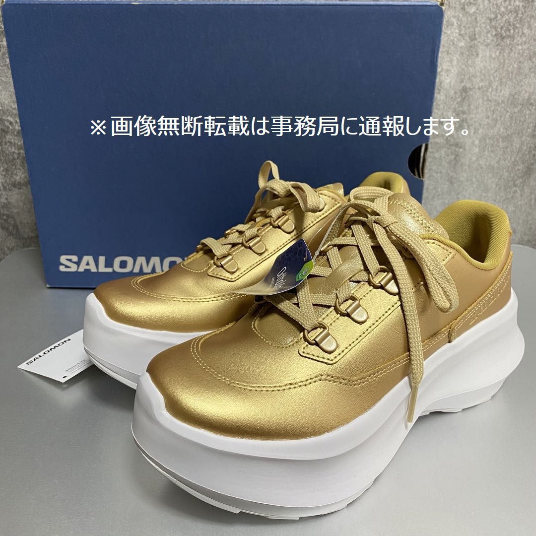 新品 2023SS COMME des GARCONS×SALOMON コムデギャルソン サロモン☆SR811 PLATFORM FOR CDG 厚底 スニーカー/サイズ24.5㎝ ゴールド