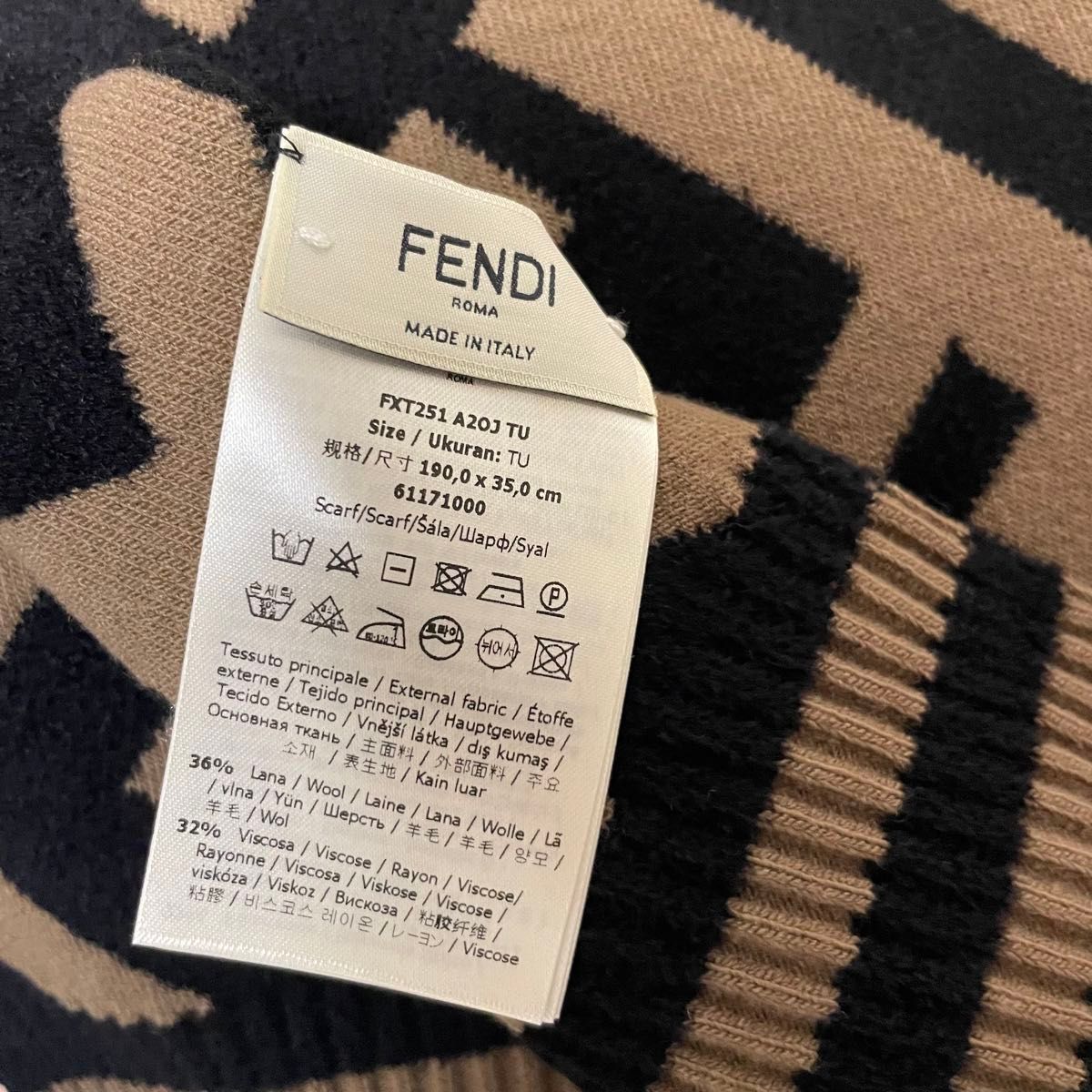 FENDI フェンディ マフラー 正規品 新品未使用