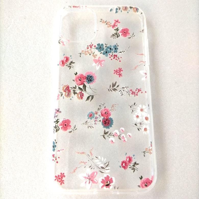 iPhone11 クリア ケース ピンク 花柄 かわいい アイフォン_画像3