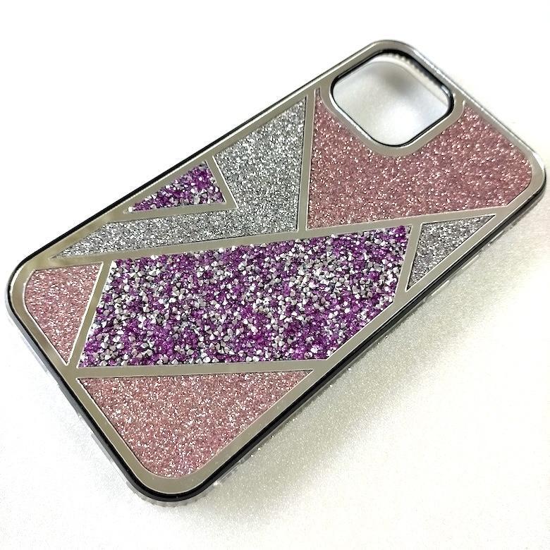 iPhone12mini ケース ピンク 紫 ラメ かわいい アイフォン ミニ