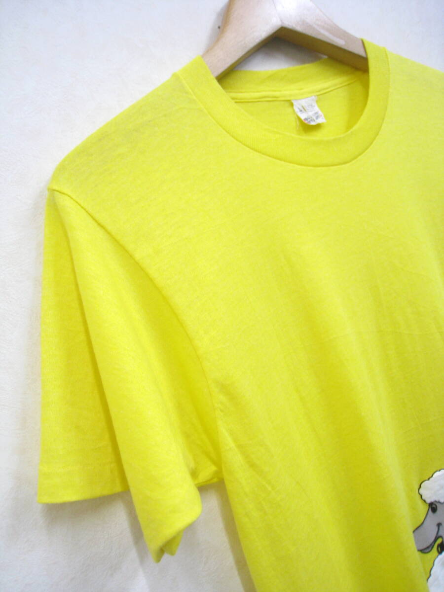 SCREEN STARS■スクリーンスターズ 80’s USA製 Poodle Shirt プードル プリント Tシャツ メンズ サイズS_画像3