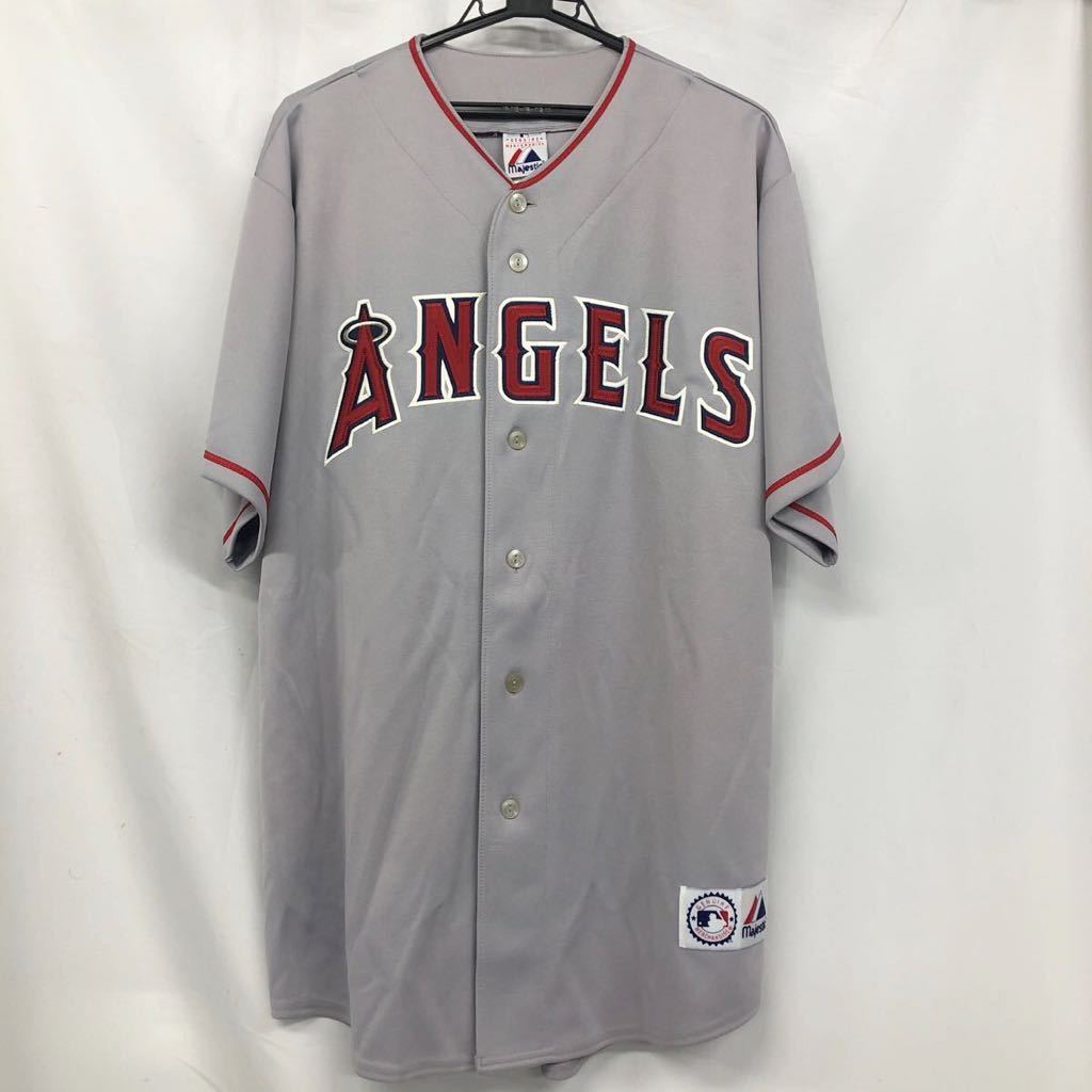 ANGELS エンジェルス エンゼルス Majestic 背番なし ユニフォーム マジェスティック MLB XL  USEDの画像1