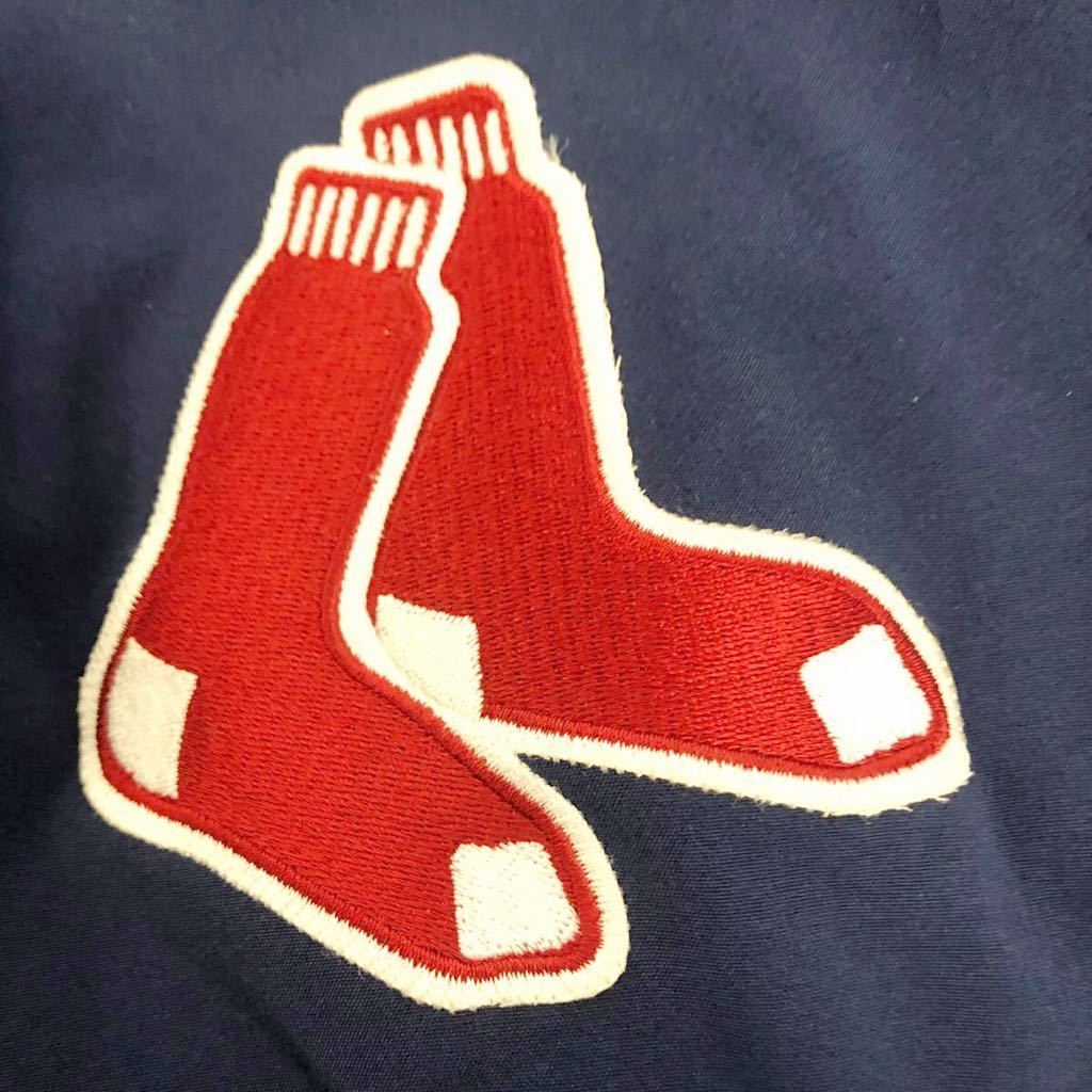 Majestic製 MLB ボストン レッドソックス BOSTON REDSOX パーカー　ジャケット ジップアップ XL マジェスティック スタジャン USED_画像6