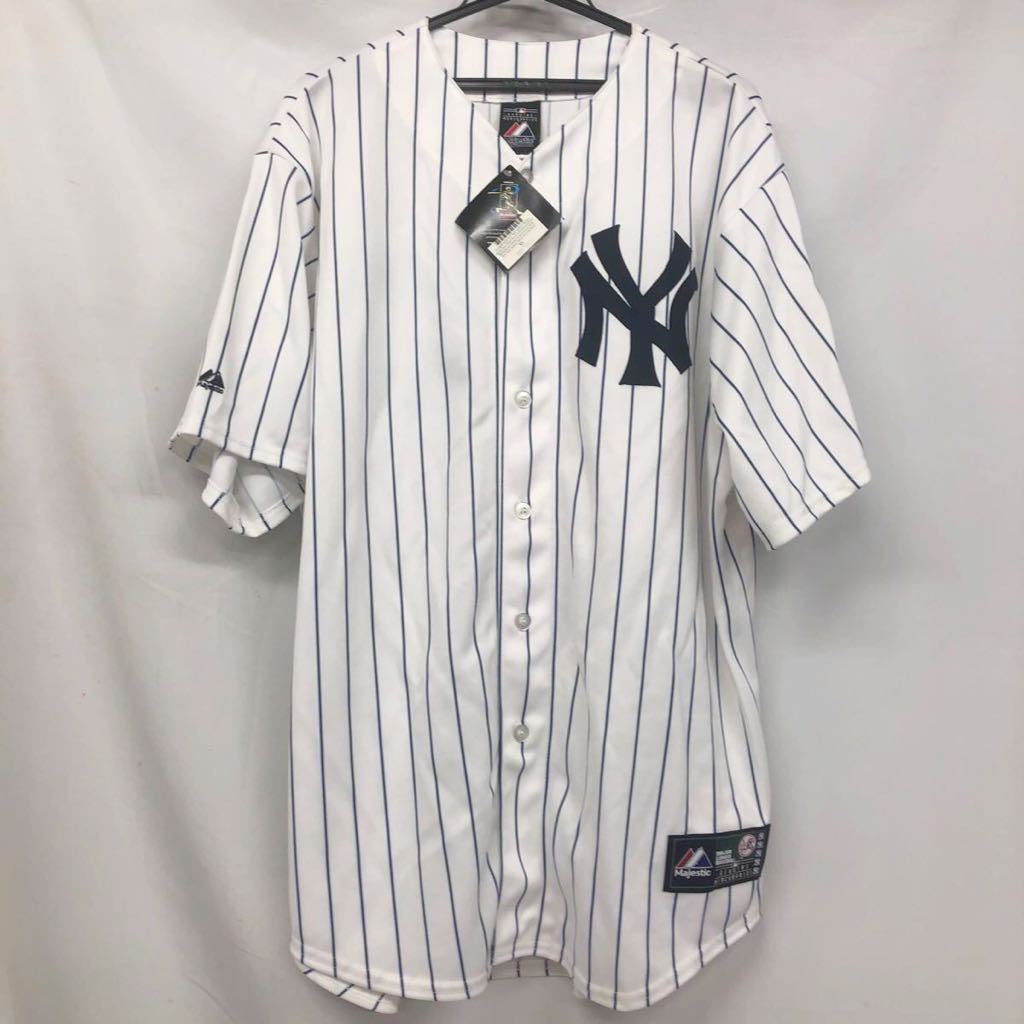 タグ付き 未使用　デレク・ジータ #2 刺繍　DEREK JETER MLBニューヨークヤンキース　ヤンキース　 マジェステック ユニフォーム XL