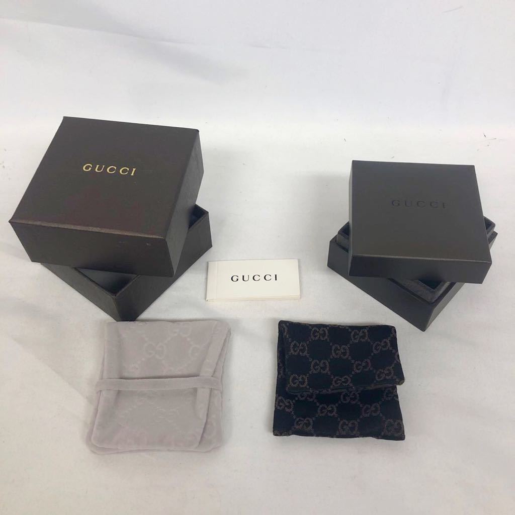 GUCCI グッチ 空箱 ボックス BOX アクセサリーケース 布袋　保存袋　ジュエリーケース　小物用　2個セット_画像1