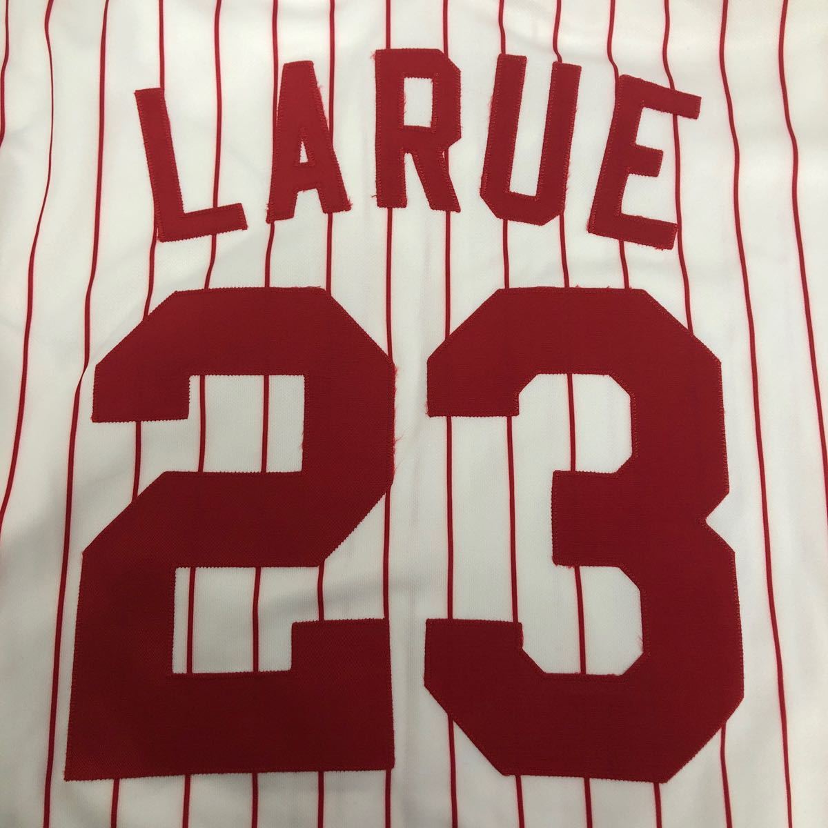 タグ付き 未使用　ジェイソン・ラルー　#23 Jason LaRue MLBシンシナティ・レッズ マジェステック　Cincinnati Redsユニフォーム M_画像6