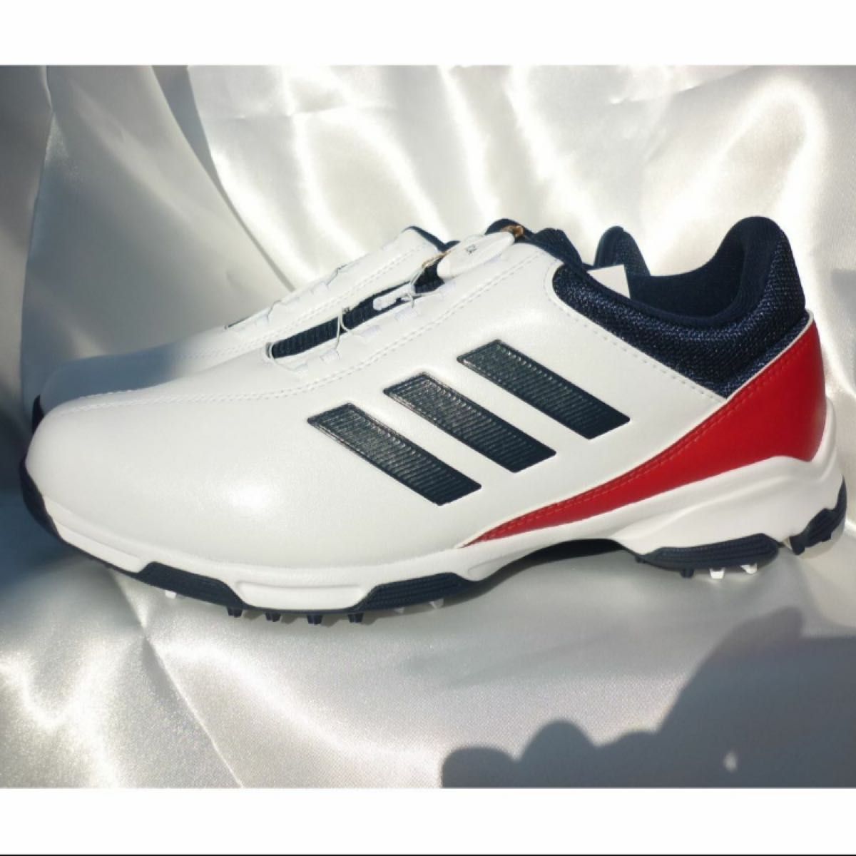  定価16500円25.5cm★アディダスボアダイヤルゴルフシューズ白紺赤 adidas Golf