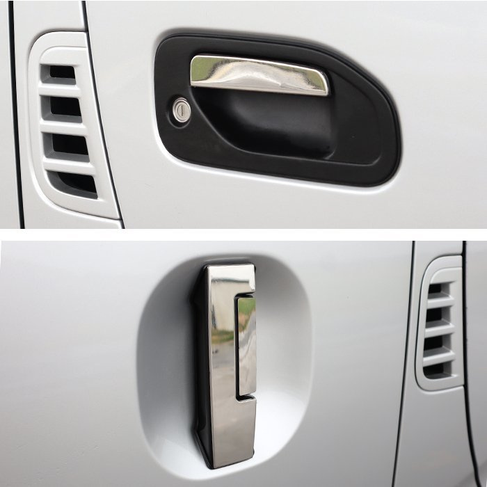 NV350 E26 キャラバン メッキ ドア ハンドル カバー ドアノブ ステンレス ドア ノブカバー 6Pセット 新品_画像2