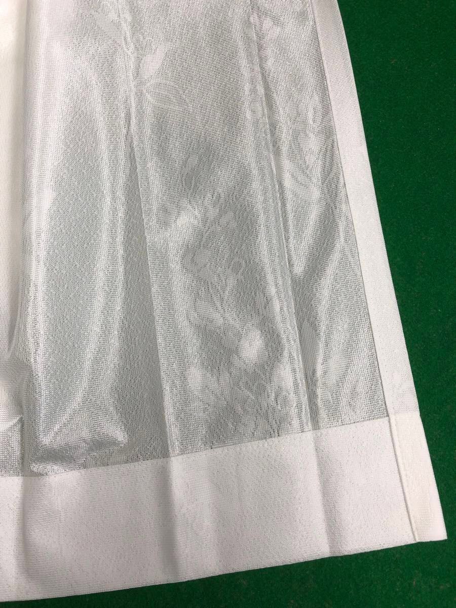 レースカーテン　幅100 丈198 2枚　形態安定加工　裾ダブル折り返し　日本製　UVカット　花