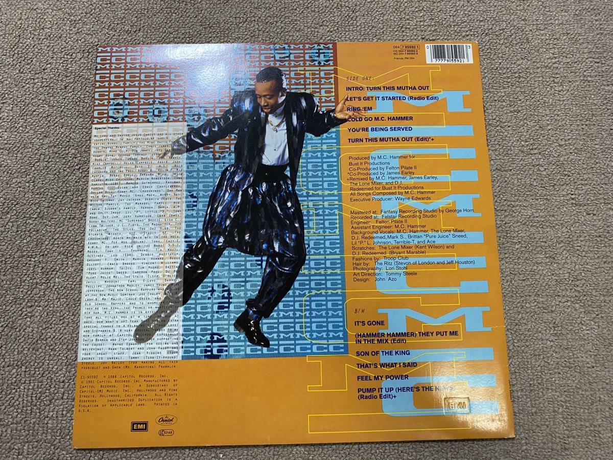 1991年 輸入盤 MC HAMMER LET'S GET IT STARTED MCハマー 12インチ アナログ レコード HIPHOP オールドスクール US盤/オリジナル レトロ/DNの画像2