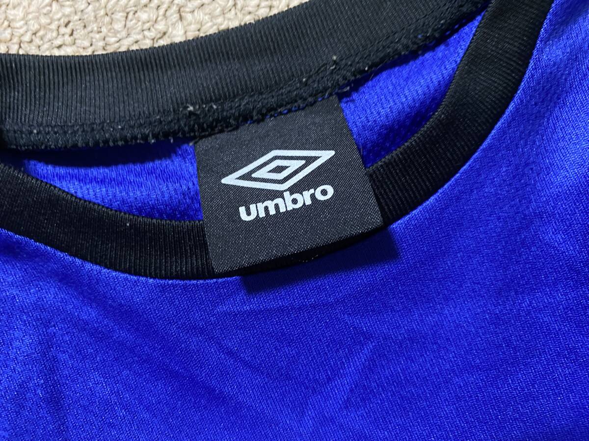 激安! umbro kids アンブロ キッズ 半袖 Tシャツ ブルー 青 140 サッカー フットサル スポーツウエア 運動着 ユニセックス 男女兼用/HSの画像2