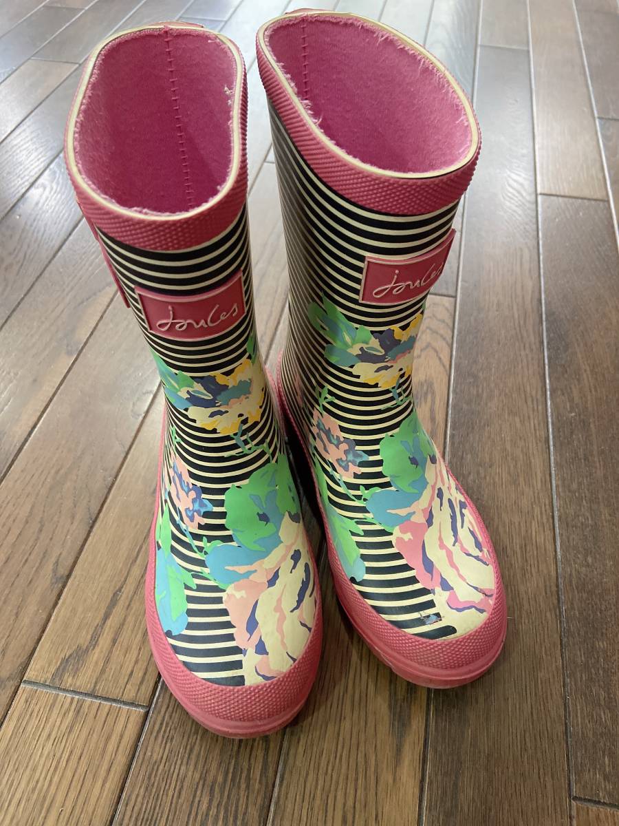  Kids 18.5.Joules Jules z print floral print rain boots 