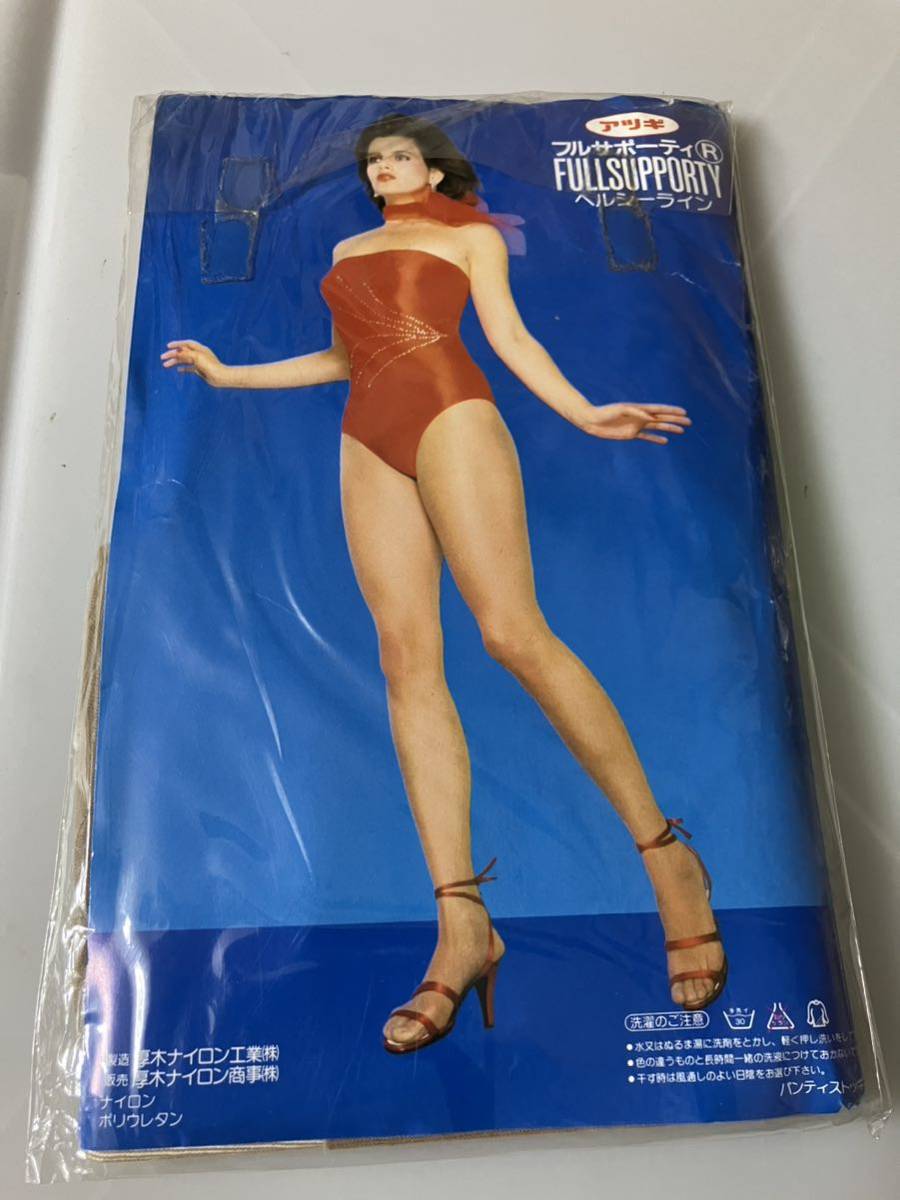 atsugi full sa Poe ti healthy line 2 pair collection L bread ti stockings bread -stroke panty stocking Atsugi Showa Retro Sherry beige 